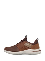 Skechers Brown Delson 3.0 Cicada Mens Trainers - Image 2 of 5