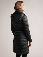 Ted Baker Black Long Aliciee Padded Coat - Image 2 of 5