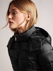 Ted Baker Black Long Aliciee Padded Coat - Image 4 of 5