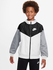 Nike White/Black Windrunner Jacket - Image 1 of 7