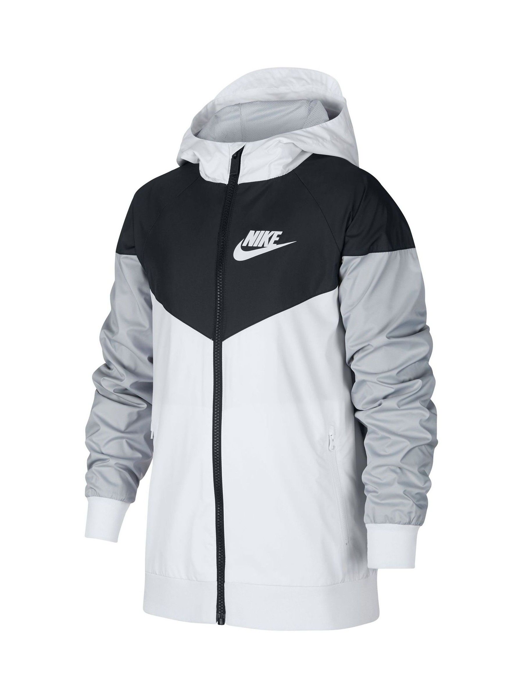 Buy Nike White Black Windrunner Jacket from Next Luxembourg
