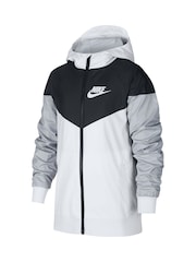 Nike White/Black Windrunner Jacket - Image 6 of 7