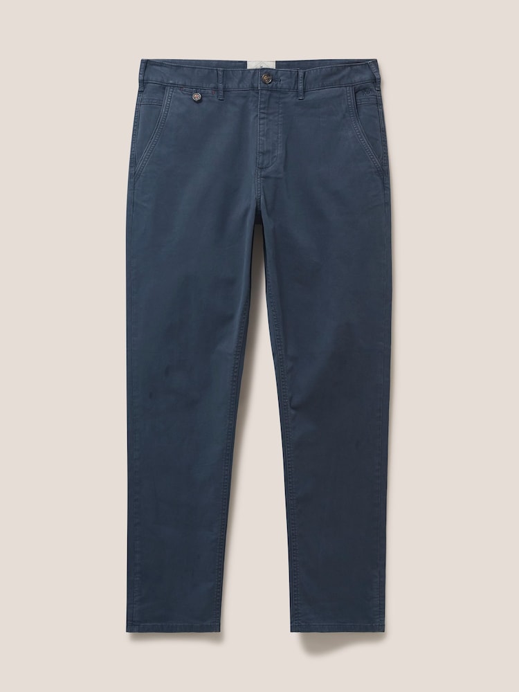 White Stuff Blue Sutton Organic Chino Trousers - Image 3 of 5