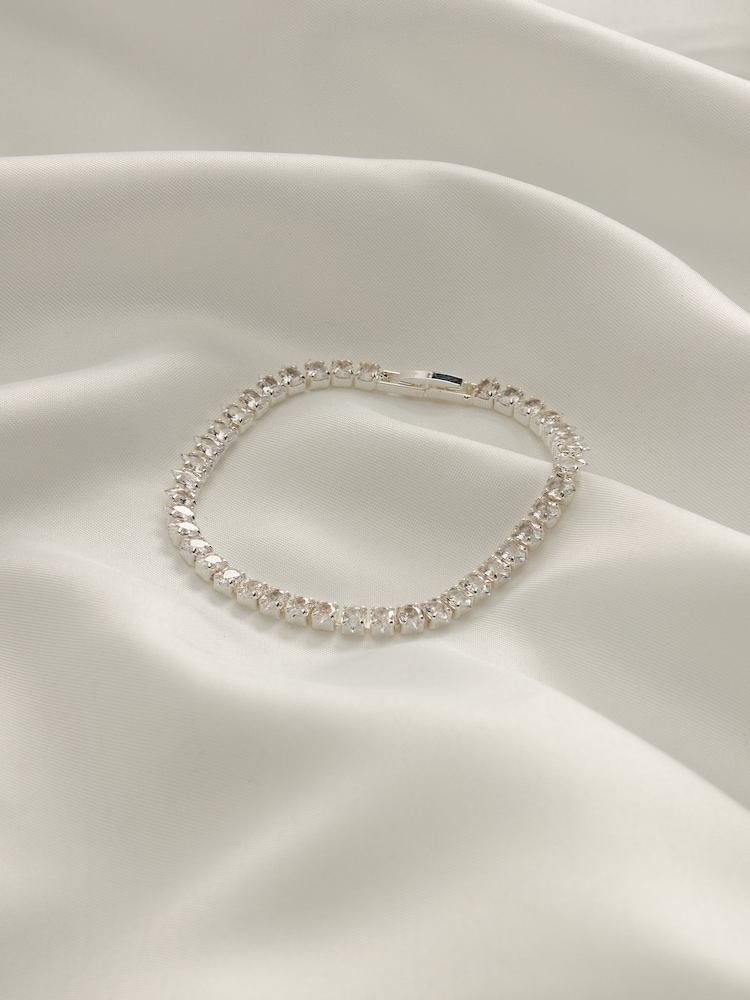 Silver Plated Premium Tennis Bracelet - Image 2 of 2
