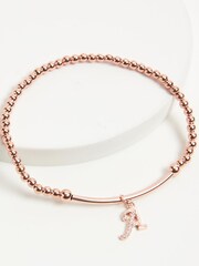 Roségold Sterling Silber - Perlenarmband mit Initialen - Bild 1 von 1