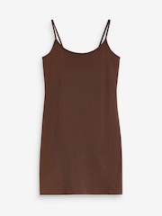 Chocolate Brown Longline Thin Strap Vest - Image 9 of 9