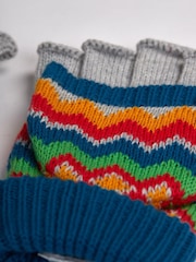 Frugi Grey Fairisle Knitted Hat and Gloves Set - Image 4 of 7