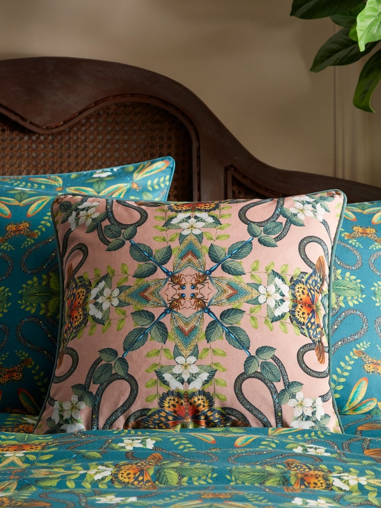 Wedgwood Pink Emerald Forest Cushion - Image 1 of 3