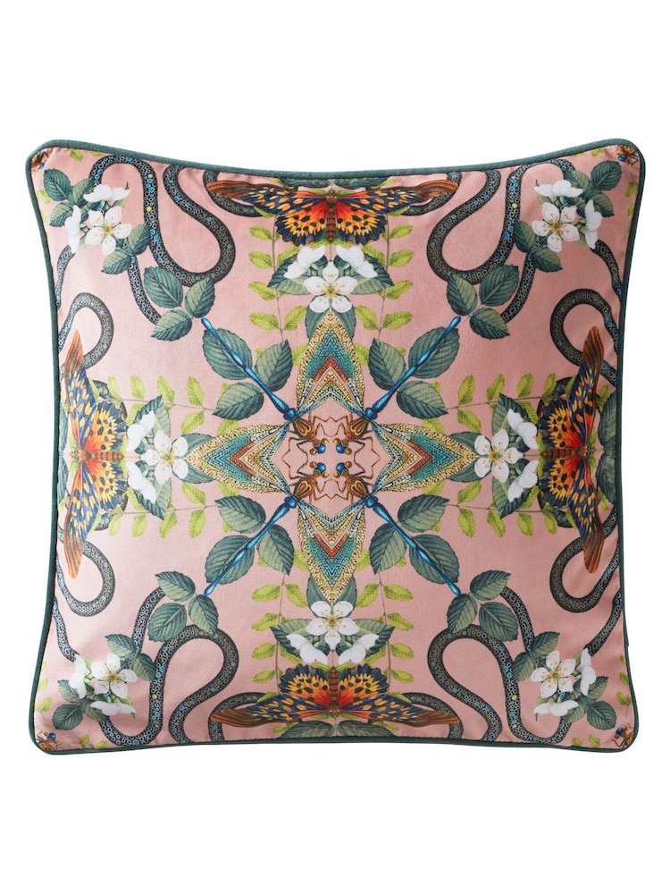Wedgwood Pink Emerald Forest Cushion - Image 2 of 3