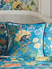 Wedgewood Blue Sapphire Garden 100% Cotton Duvet Cover and Pillowcase Set - Image 2 of 2