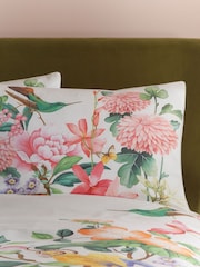 Wedgwood Cream Golden Parrot 100% Cotton Duvet Cover and Pillowcase Set - Image 2 of 3