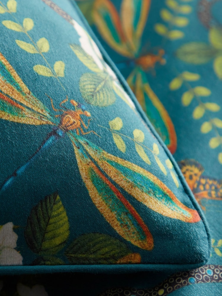 Wedgwood Green Emerald Forest 100% Cotton Duvet Cover and Pillowcase Set - Image 3 of 3