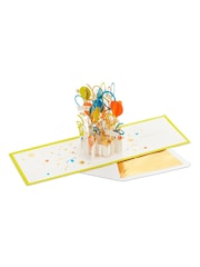 Hallmark White Celebration Card 3D Pop-Up Party Balloons Design - Image 2 of 4