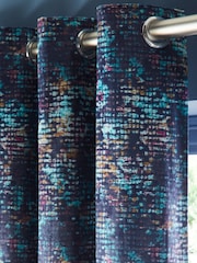 Studio G Blue Eclipse Eyelet Curtains - Image 2 of 2
