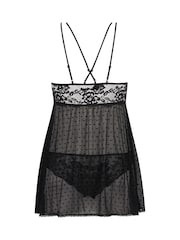Hunkemöller Beatriz Black Babydoll - Image 5 of 6