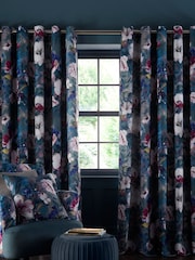 Studio G Purple Bouquet Eyelet Curtains - Image 1 of 2