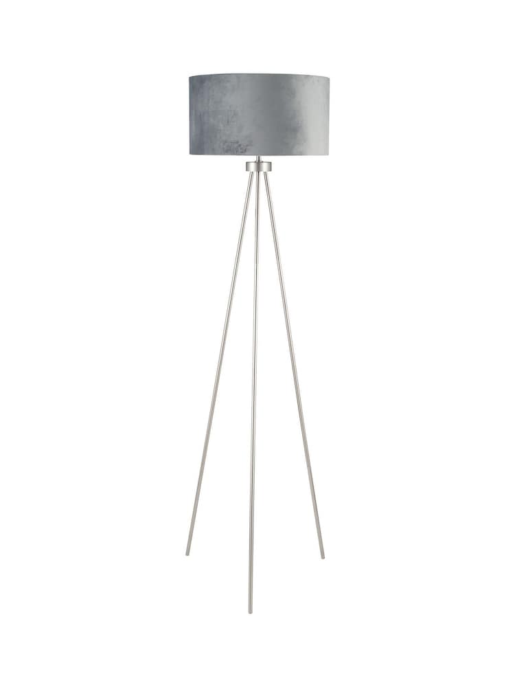 Pacific Grey Houston Brushed Silver Tripod Floor Lamp - Image 2 of 3