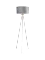 Pacific Grey Houston Brushed Silver Tripod Floor Lamp - Image 3 of 3