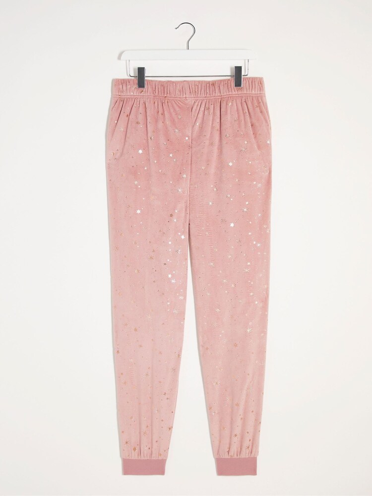 Figleaves Pink Dusty Fleece Joggers - Image 3 of 3 Figleaves Pink Dusty Fleece Joggers - Image 3 of 3
