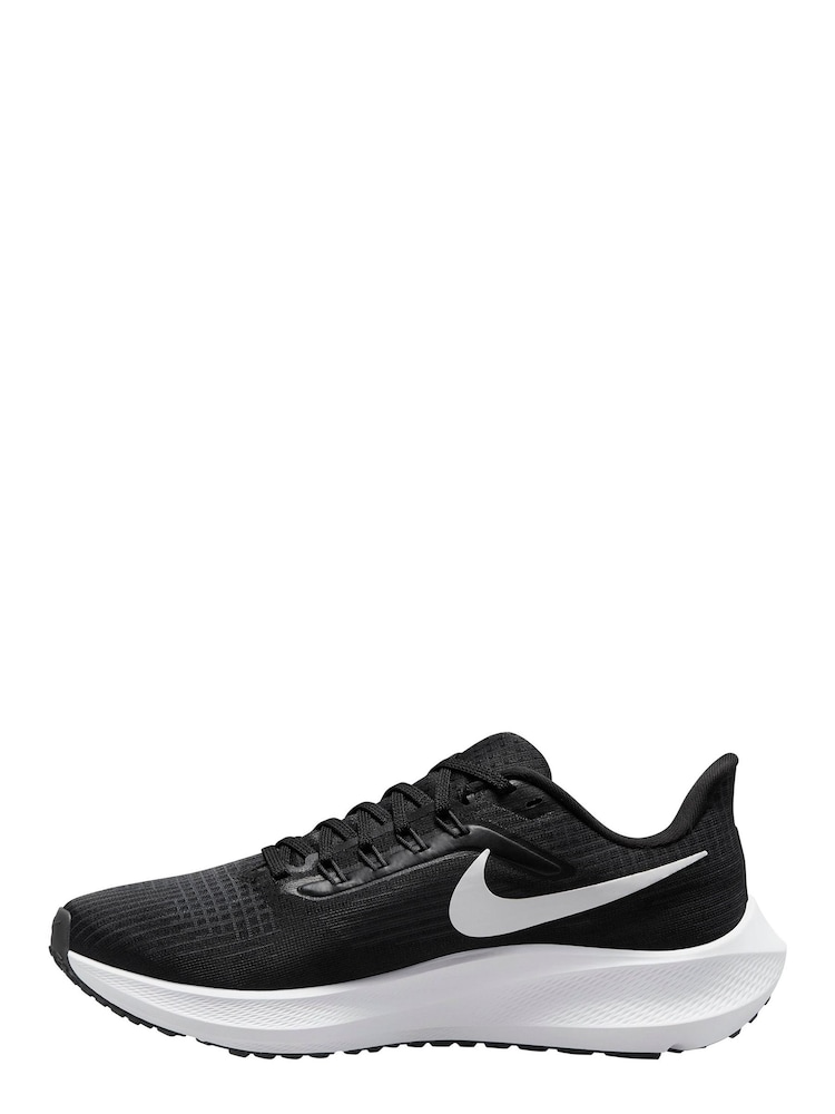 Nike Black/White Air Zoom Pegasus 39 Running Trainers - Image 3 of 5