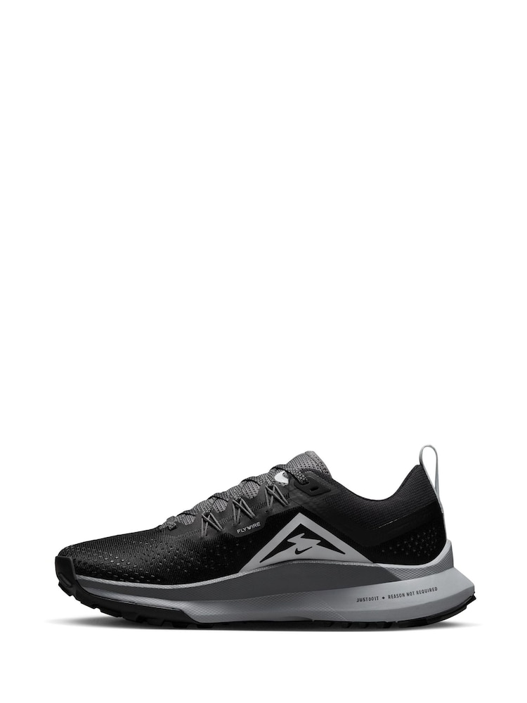 Nike Silver/Black Pegasus 4 Trail Running Trainers - Image 2 of 10