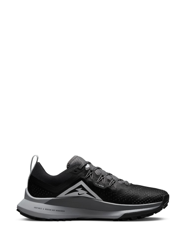 Nike Silver/Black Pegasus 4 Trail Running Trainers - Image 3 of 10