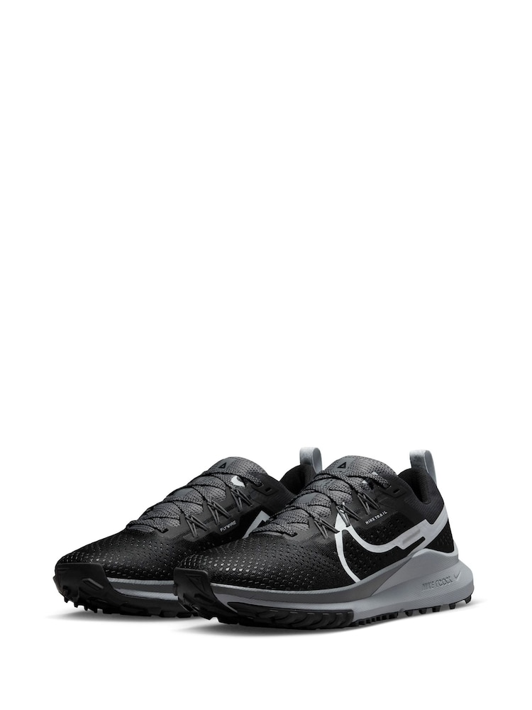 Nike Silver/Black Pegasus 4 Trail Running Trainers - Image 5 of 10