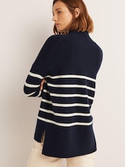 Boden Blue Oversized High Neck Jumper - Image 2 of 6