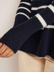 Boden Blue Oversized High Neck Jumper - Image 4 of 6