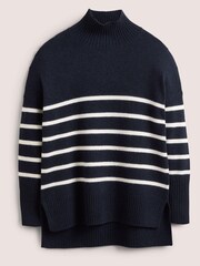 Boden Blue Oversized High Neck Jumper - Image 5 of 6