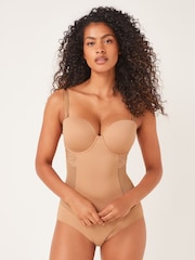 Caramel Nude DD+ Firm Tummy Control Lightly Padded Lace Body - Image 1 of 4