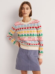 Boden Yellow Christmas Jumper - Image 1 of 6