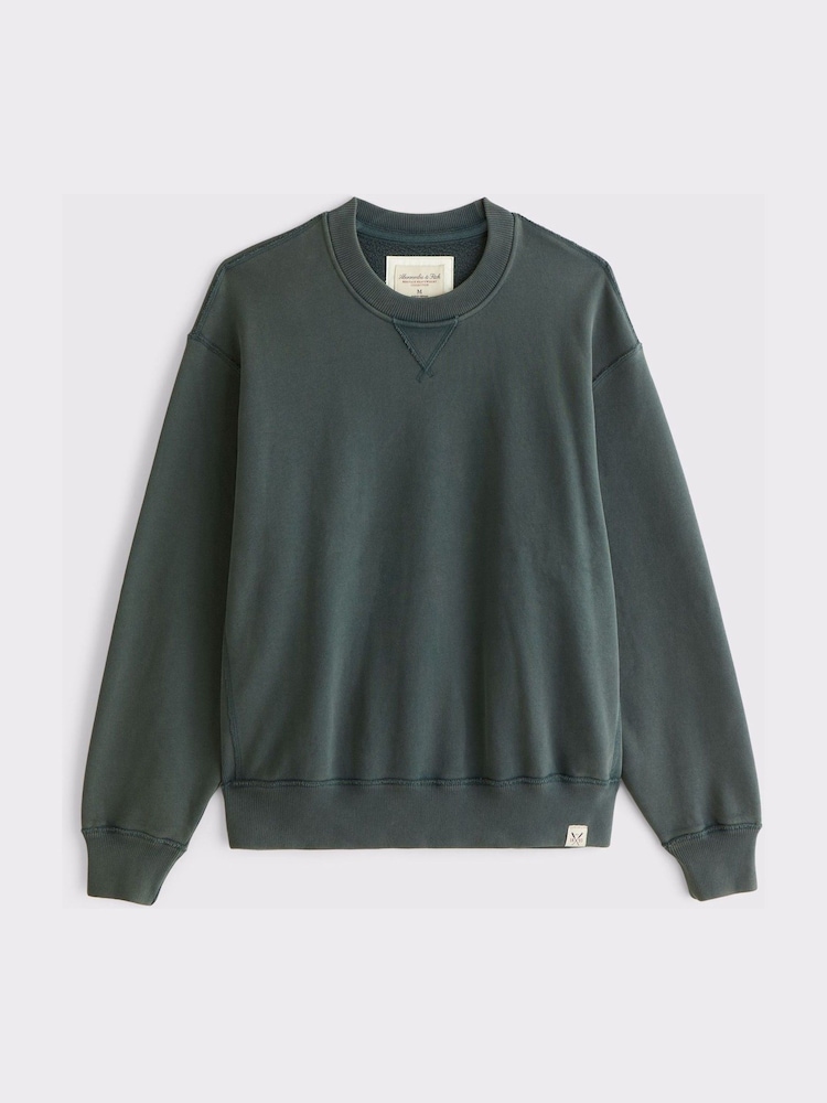 Abercrombie & Fitch Heritage ауыр салмақтағы Экипаж мойын жемпірі - 1суретінің 1 суреті
