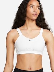 Nike White Dri-FIT Alpha High Support Padded Sports Bra - Image 1 of 8