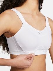 Nike White Dri-FIT Alpha High Support Padded Sports Bra - Image 4 of 8