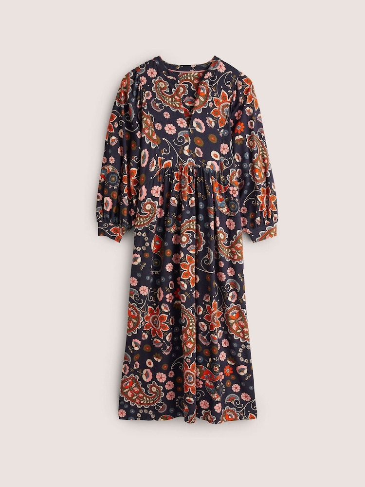 Boden Blue Easy Jersey Midi Dress - Image 6 of 6