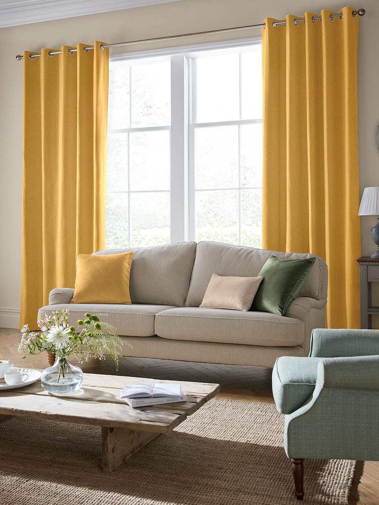 Laura Ashley Yellow Easton Made To Measure Curtains - Image 2 of 6