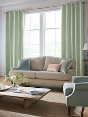 Laura Ashley Sage Green Easton Made To Measure Curtains - Image 1 of 6