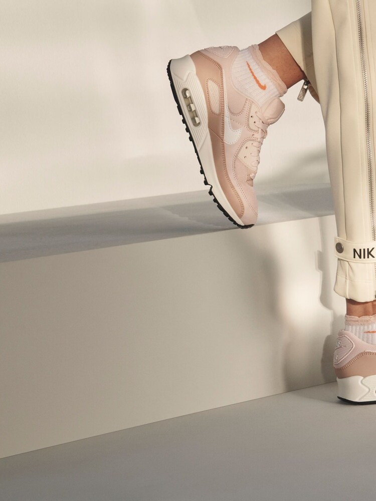 Nike Pink Air Max 90 Trainers - Image 11 of 13