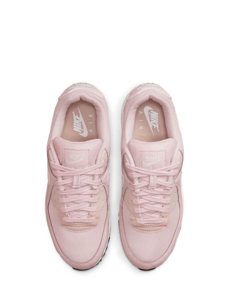 Nike Pink Air Max 90 Trainers - Image 6 of 13