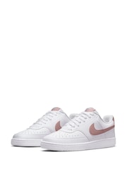 Белый/розовый - Низкие кроссовки Nike Court Vision - Image 2 of 10
