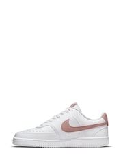 Белый/розовый - Низкие кроссовки Nike Court Vision - Image 4 of 10