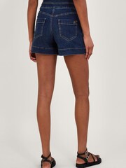 Monsoon Blue Two-Button Denim Shorts with Sustainable Cotton - Image 2 of 3