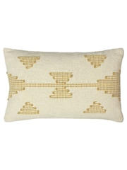 Furn Honey Yellow 100% Cotton Sonny Stitched Polyester Filled Cushion - Image 1 of 4
