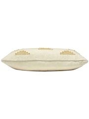 Furn Honey Yellow 100% Cotton Sonny Stitched Polyester Filled Cushion - Image 3 of 4