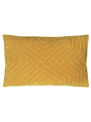 Furn Ochre Yellow 100% Cotton Mahal Geometric Polyester Filled Cushion - Image 1 of 4