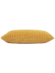Furn Ochre Yellow 100% Cotton Mahal Geometric Polyester Filled Cushion - Image 3 of 4