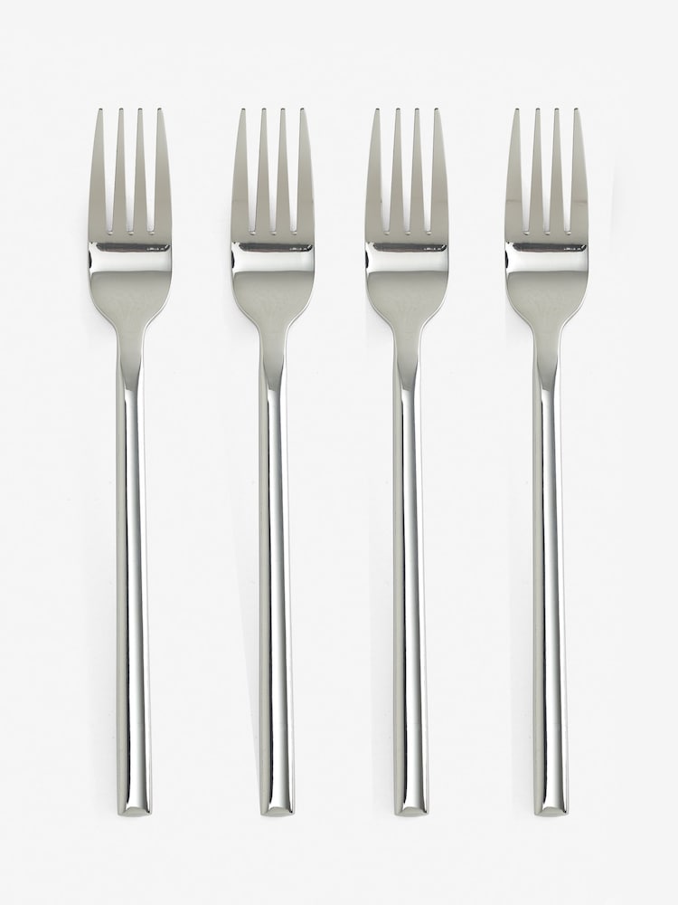 Silver 4 Piece Fork Hampton Stainless Steel Set - Image 2 of 2 Silver 4 Piece Fork Hampton Stainless Steel Set - Image 2 of 2
