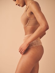 Caramel Nude Tummy Control Light Shaping High Waist Thongs 2 Pack - Image 4 of 6