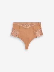 Caramel Nude Tummy Control Light Shaping High Waist Thongs 2 Pack - Image 7 of 7